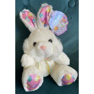 8" Dandee TB TRADING CO WHITE BUNNY RABBIT Jelly Beans STUFFED ANIMAL PLUSH TAG